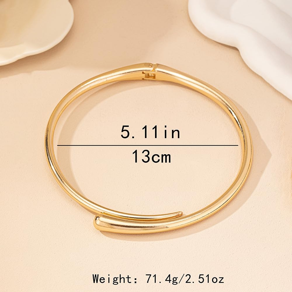 Gold Cuff Collar Necklace