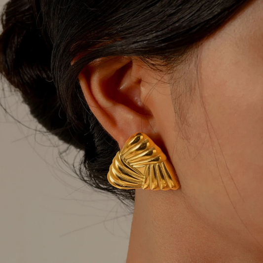 Chunk Triangular Knot Earrings
