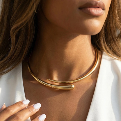 Gold Cuff Collar Necklace