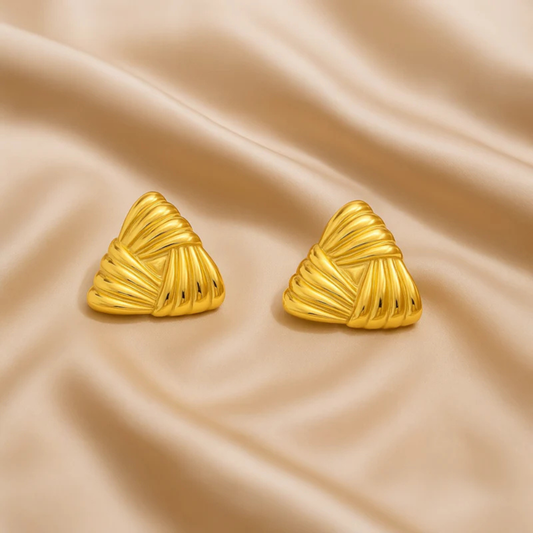 Chunk Triangular Knot Earrings