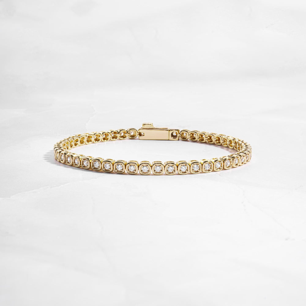 Handmade Tennis Bracelet, Gold Tennis Bracelet, Cubic Zirconia Tennis Bracelet, Dainty Bracelet, Diamond Bracelet, Gift for Her, Bracelet