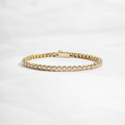 Handmade Tennis Bracelet, Gold Tennis Bracelet, Cubic Zirconia Tennis Bracelet, Dainty Bracelet, Diamond Bracelet, Gift for Her, Bracelet
