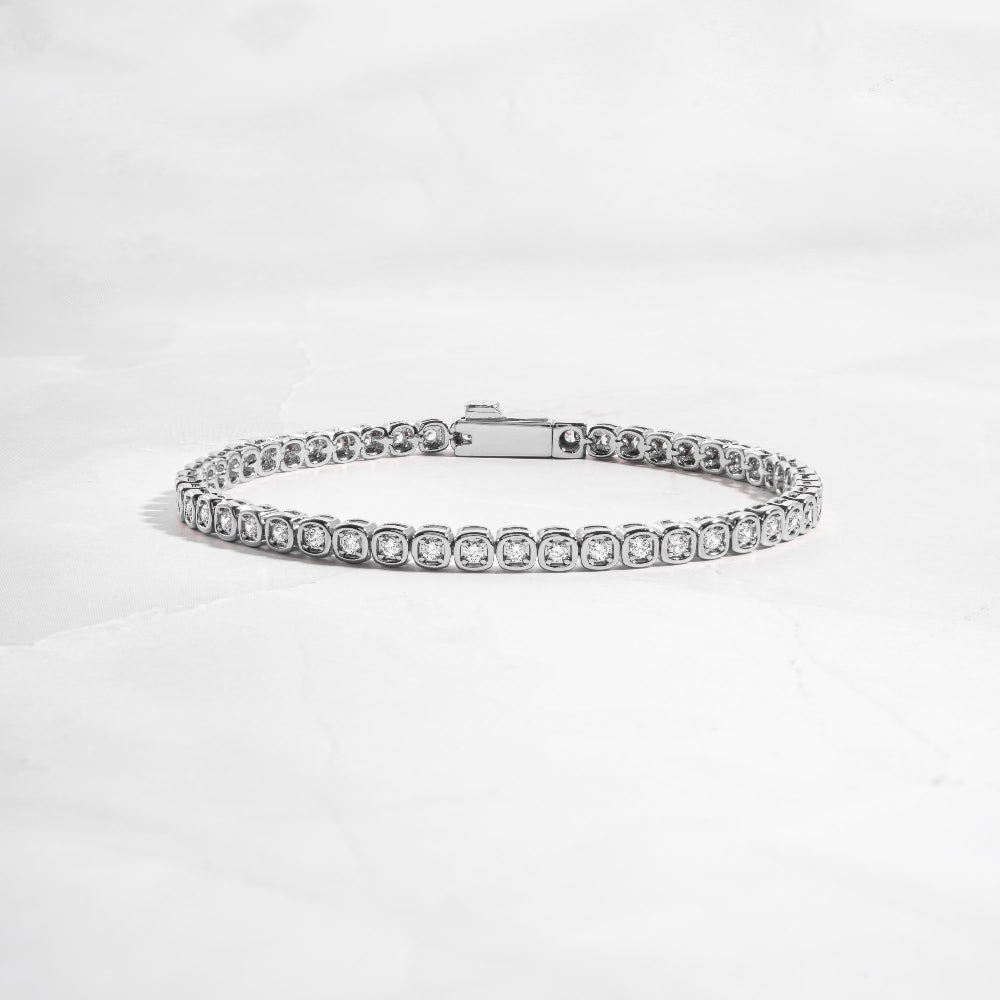 Handmade Tennis Bracelet, Gold Tennis Bracelet, Cubic Zirconia Tennis Bracelet, Dainty Bracelet, Diamond Bracelet, Gift for Her, Bracelet
